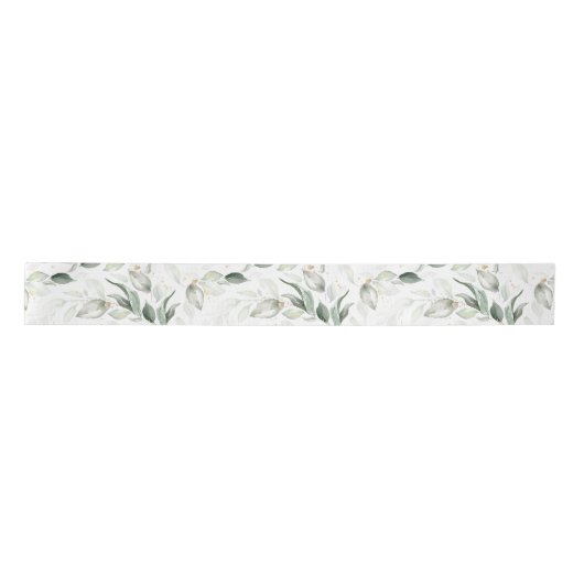 Spring Gold Greenery Foliage Elegant White Lint (Voorkant)