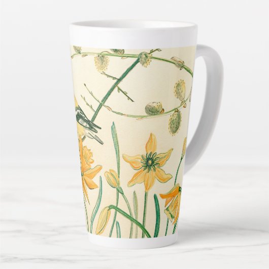 Spring Goldfinch Latte Mok (Rechterhoek)