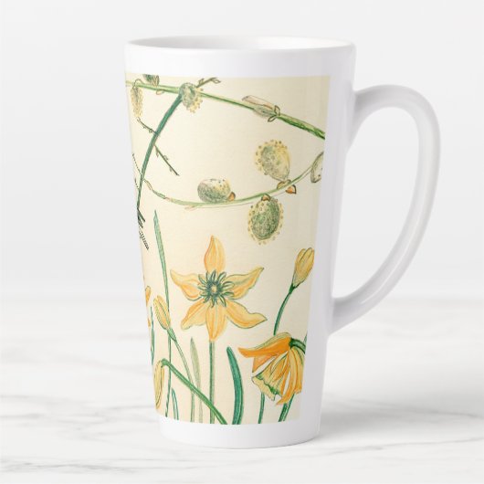 Spring Goldfinch Latte Mok (Rechts)