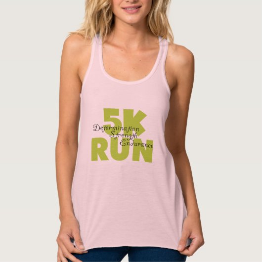 Spring Green 5K Run Tanktop (Voorkant)