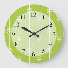 Spring Green Arrow-patroon Grote Klok