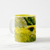 Spring Green Bicycle Floral Pastoral Mok (Voorkant links)