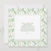 Spring Green Botanical Herb Wedding Bedankkaart (Achterkant)