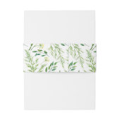 Spring Green Botanical Herbs Wedding Uitnodigingen Wikkel (Achterkant Voorbeeld)