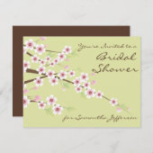 Spring Green Custom Bridal Shower-uitnodiging Kaart (Voorkant / Achterkant)