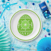 Spring Green Easter Egg Papieren Bordje (Feest)