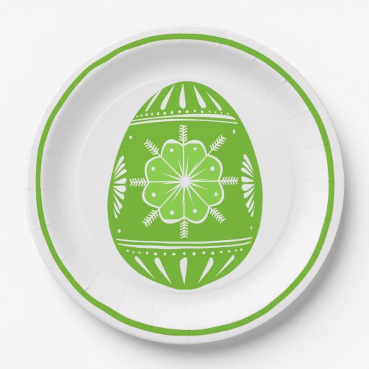 Spring Green Easter Egg Papieren Bordje (Voorkant)