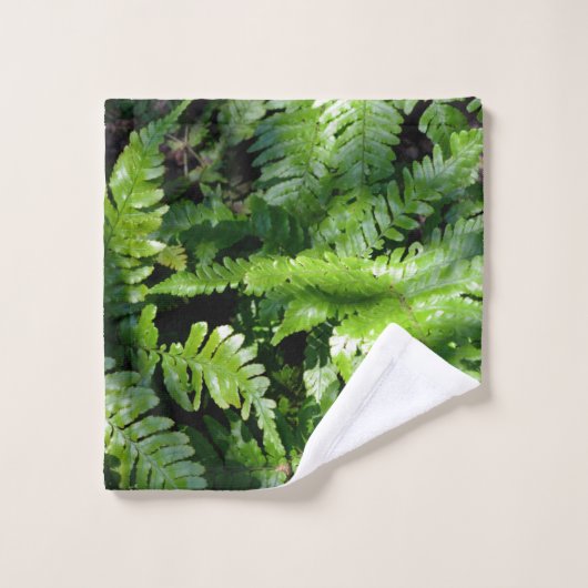Spring Green Ferns Bad Handdoek (Wasdoekje)