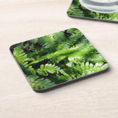 Spring Green Ferns boho botanisch Bier Onderzetter (Linkerzijde)