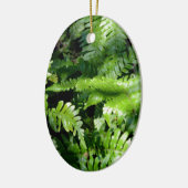 Spring Green Ferns boho botanisch Keramisch Ornament (Links)