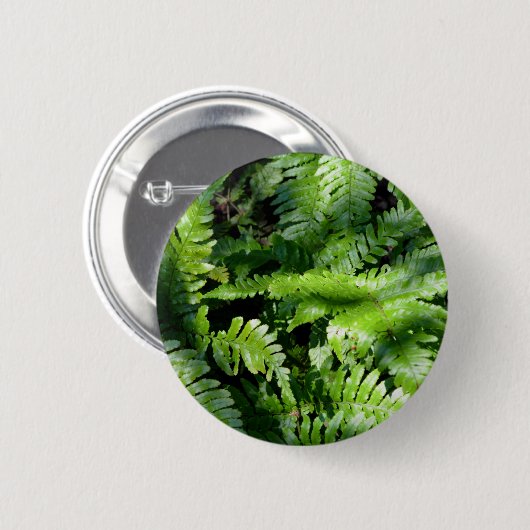 Spring Green Ferns boho botanisch Ronde Button 5,7 Cm (Voorkant /achterkant)