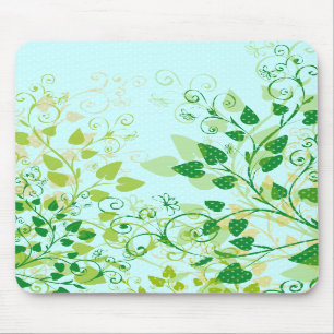 Spring Green Floral mousepad Muismat