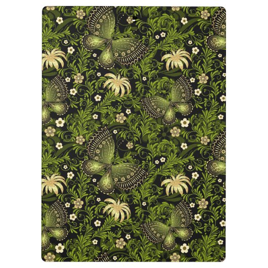 Spring Green-Gold Pattern Klembord (Achterkant)