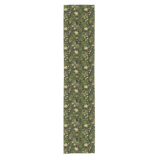 Spring Green-Gold Pattern Korte Tafelloper (Voorkant)
