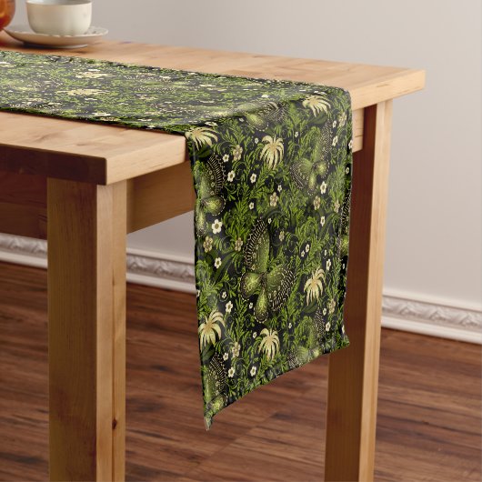 Spring Green-Gold Pattern Korte Tafelloper (Voorbeeld)