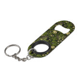 Spring Green-Gold Pattern Mini Flessenopener (Voorkant Gekanteld)