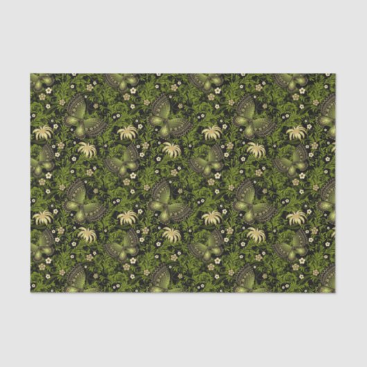 Spring Green-Gold Pattern Tissuepapier (Voorkant)