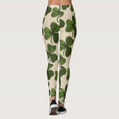 Spring Green Irish Shamrock Pattern Leggings (Achterkant)