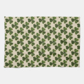 Spring Green Irish Shamrock Pattern Theedoek (Horizontaal)