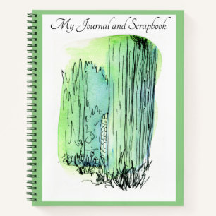 Spring Green Journal / Scrapbook / notebook Notitieboek