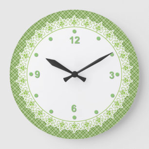 Spring Green Kitchen Wall Clock Grote Klok