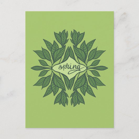 Spring Green laat esthetische typografie achter Briefkaart (Voorkant)