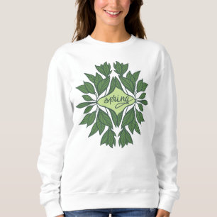 Spring Green laat esthetische typografie achter Trui