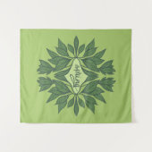 Spring Green laat esthetische typografie achter Wandkleed (Voorkant (horizontaal))