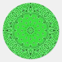 Spring Green Paisley Westerne Bandana sjaal Print