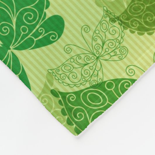 Spring Green Pattern Fleece Deken (Hoek)