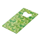 Spring Green Pattern Kredietkaart Flessenopener (Achterkant Gekanteld)