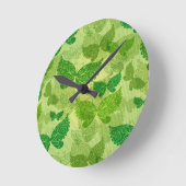 Spring Green Pattern Ronde Klok (Hoek)