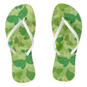 Spring Green Pattern Teenslippers