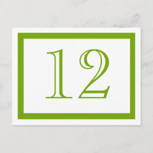 Spring Green Table Number Kaarten