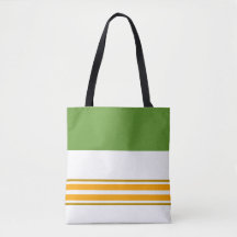  Spring Green Yellow Racing Stripes op wit