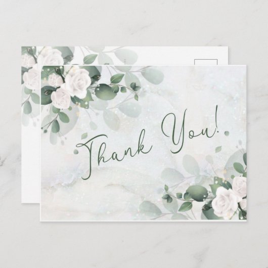 Spring Greenery Dank je wel kaart (Voorkant / Achterkant)