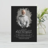 Spring Greenery Foliage Silhouette Funeral Photo I Kaart (Staand voorkant)