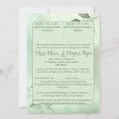 SPRING GREENERY WEDDING INVITATIE IN VIETNAMESE KAART (Achterkant)