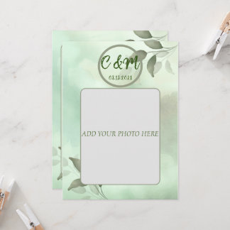 SPRING GREENERY WEDDING INVITATIE IN VIETNAMESE KAART