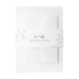 Spring Greenery Wedding Uitnodigingen Wikkel