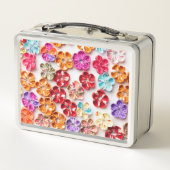 Spring Handmade sewn fabric Flowers Multicolor (Achterkant)