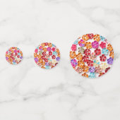 Spring Handmade sewn fabric Flowers Multicolor Confetti (Voorkanten)