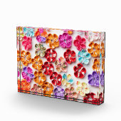 Spring Handmade sewn fabric Flowers Multicolor Fotoblokken (Rechts)