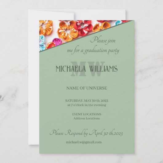 Spring Handmade sewn fabric Flowers Multicolor Kaart (Voorkant)