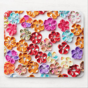 Spring Handmade sewn fabric Flowers Multicolor Muismat