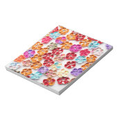 Spring Handmade sewn fabric Flowers Multicolor Notitieblok (Gedraaid)