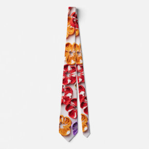Spring Handmade sewn fabric Flowers Multicolor Stropdas
