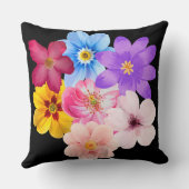 Spring Harmony - Mixed Watercolor Flower Bouquet Kussen (Achterkant)