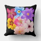 Spring Harmony - Mixed Watercolor Flower Bouquet Kussen (Voorkant)