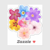 Spring Harmony - Mixed Watercolor Flower Bouquet Sticker (Vel)